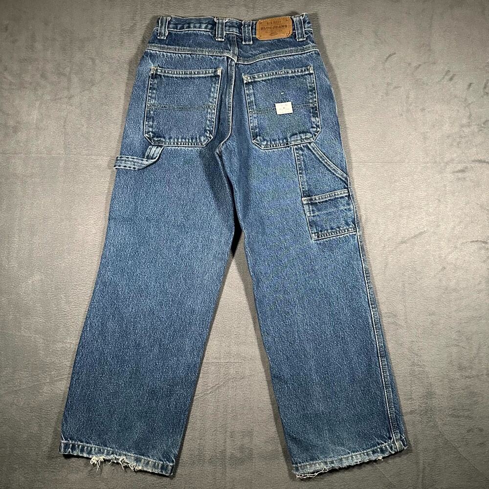 VTG Y2K Old Navy Painters Jeans Womens 10 Blue Denim Carpenter Utility Workwear - Picture 2 of 8